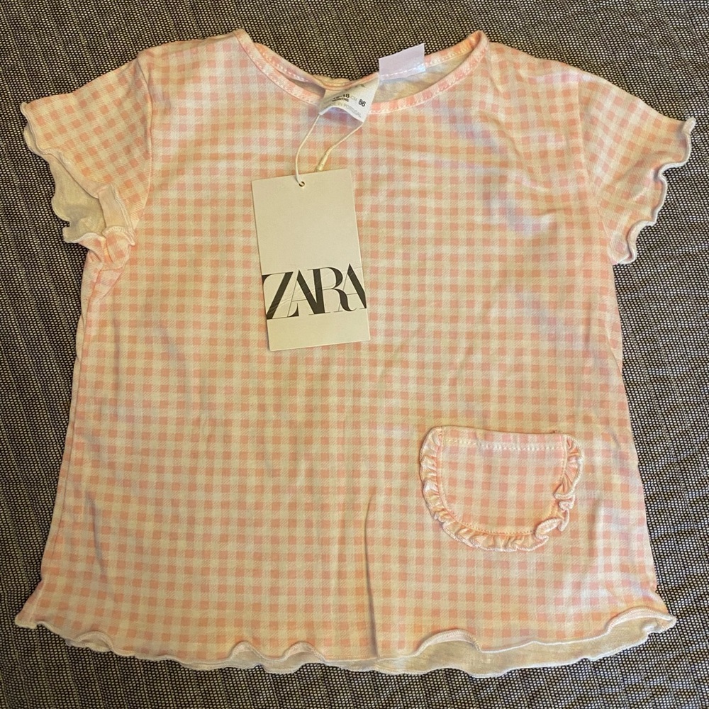 Zara checked tee